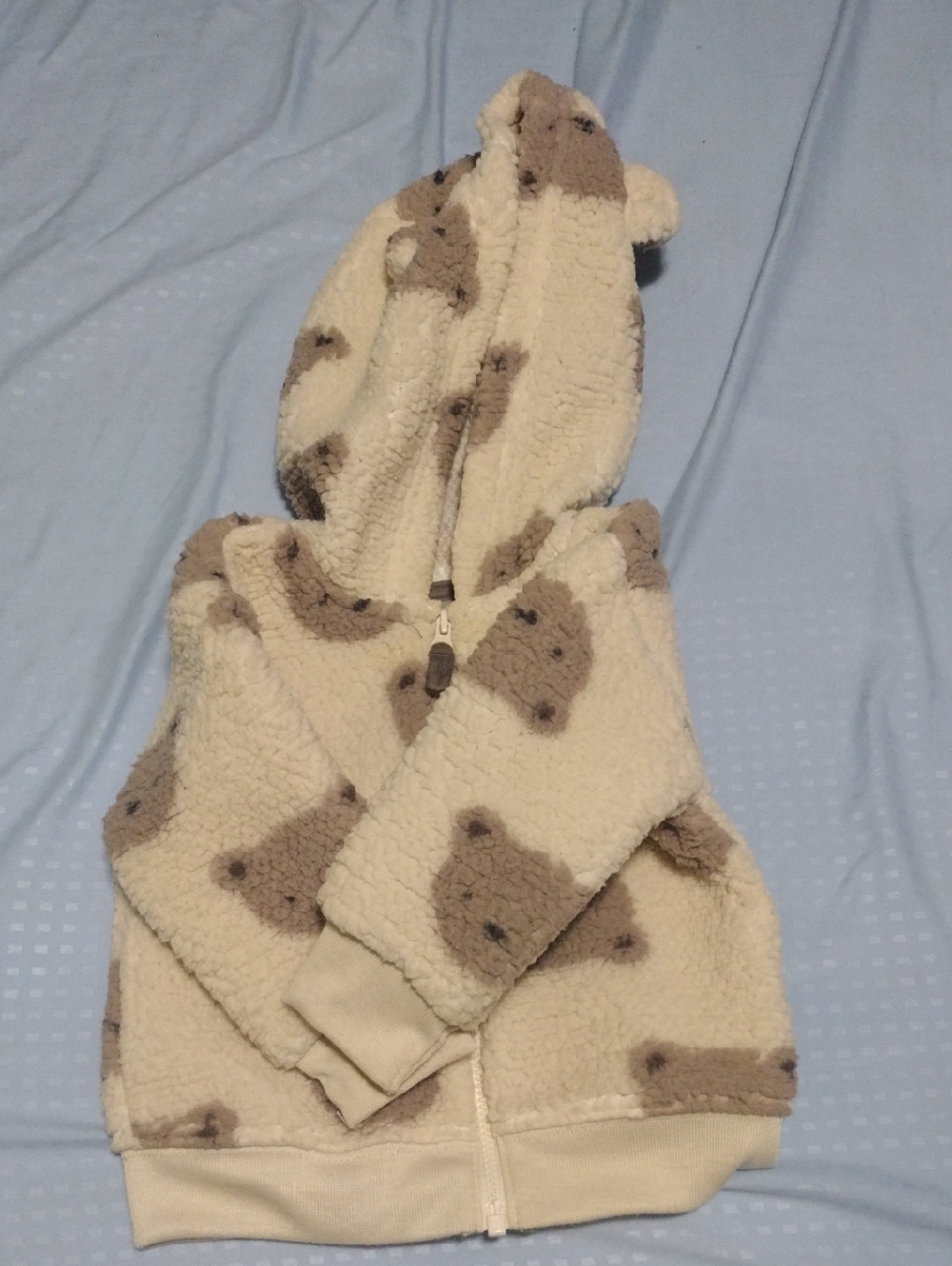 Carter's Cream and Gray Sherpa Baby Jacket